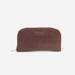 Parker Clay Zahra leather accordion wallet in dark brown EUC